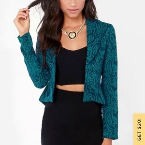 BNWT BB Dakota by Jack bosch blue jacquard blazer M